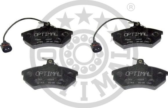 Optimal 10003 - Тормозные колодки, дисковые, комплект www.autospares.lv