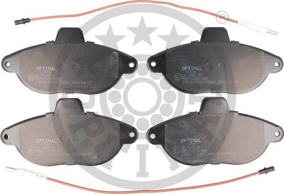 Optimal 10089 - Brake Pad Set, disc brake www.autospares.lv