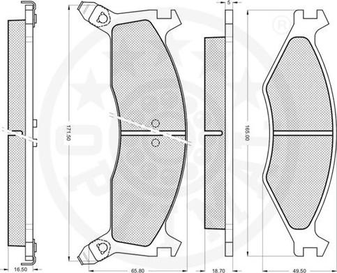 Optimal 10086 - Bremžu uzliku kompl., Disku bremzes www.autospares.lv