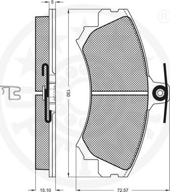 Optimal 10074 - Bremžu uzliku kompl., Disku bremzes www.autospares.lv