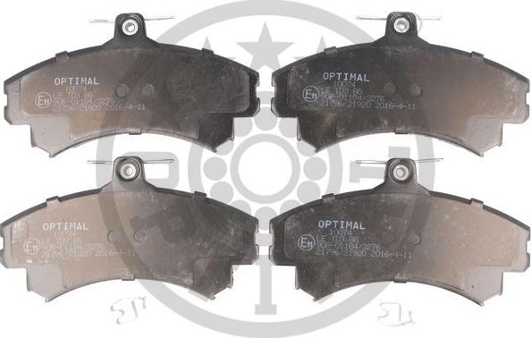 Optimal 10074 - Brake Pad Set, disc brake www.autospares.lv