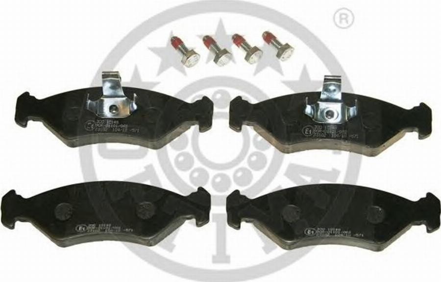 Optimal 10148 - Тормозные колодки, дисковые, комплект www.autospares.lv