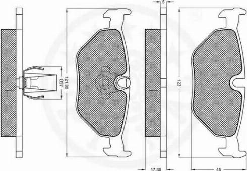 Optimal 10142 - Bremžu uzliku kompl., Disku bremzes www.autospares.lv