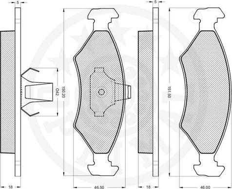 Optimal 10107 - Bremžu uzliku kompl., Disku bremzes www.autospares.lv