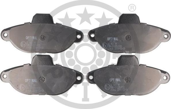 Optimal 10180 - Brake Pad Set, disc brake www.autospares.lv