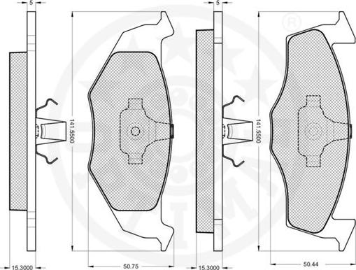 Optimal 10188 - Тормозные колодки, дисковые, комплект www.autospares.lv