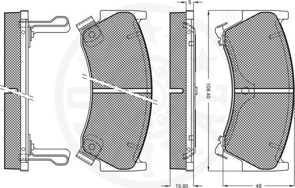 Optimal 10183 - Bremžu uzliku kompl., Disku bremzes www.autospares.lv