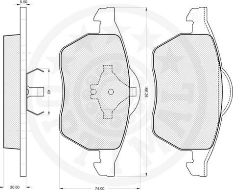 Optimal 10129 - Bremžu uzliku kompl., Disku bremzes www.autospares.lv