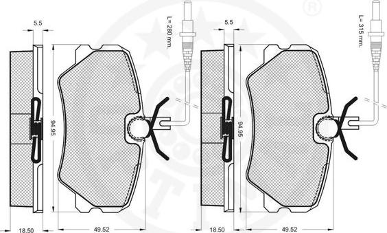 Optimal 10126 - Bremžu uzliku kompl., Disku bremzes www.autospares.lv