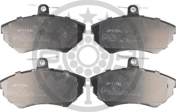 Optimal 10170 - Brake Pad Set, disc brake www.autospares.lv