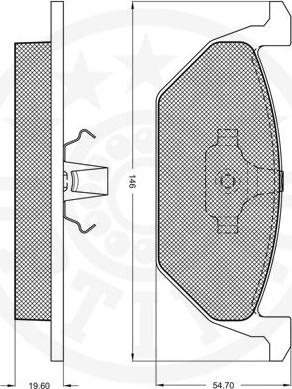 Optimal 10172 - Тормозные колодки, дисковые, комплект www.autospares.lv