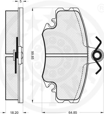 Optimal 10342 - Bremžu uzliku kompl., Disku bremzes www.autospares.lv