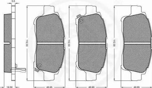 Optimal 10347 - Brake Pad Set, disc brake www.autospares.lv