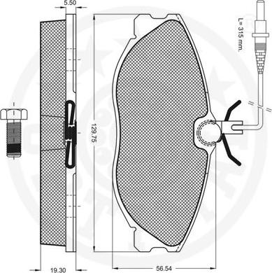 Optimal 10309 - Bremžu uzliku kompl., Disku bremzes www.autospares.lv