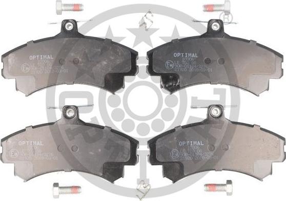 Optimal 10306 - Brake Pad Set, disc brake www.autospares.lv