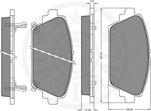 Optimal 10311 - Bremžu uzliku kompl., Disku bremzes www.autospares.lv