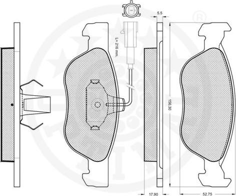 Optimal 10384 - Bremžu uzliku kompl., Disku bremzes www.autospares.lv