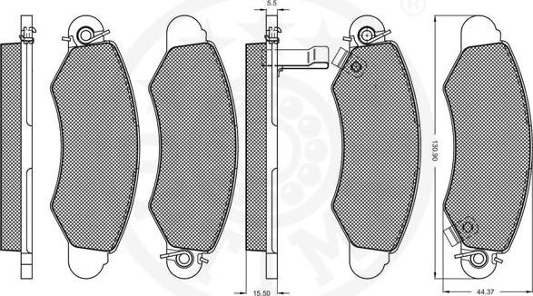 Optimal 10326 - Bremžu uzliku kompl., Disku bremzes www.autospares.lv