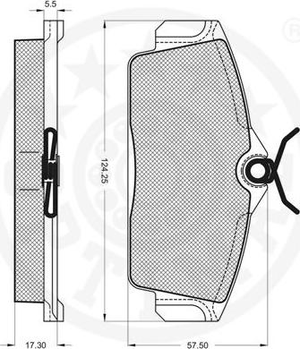 Optimal 10337 - Bremžu uzliku kompl., Disku bremzes autospares.lv