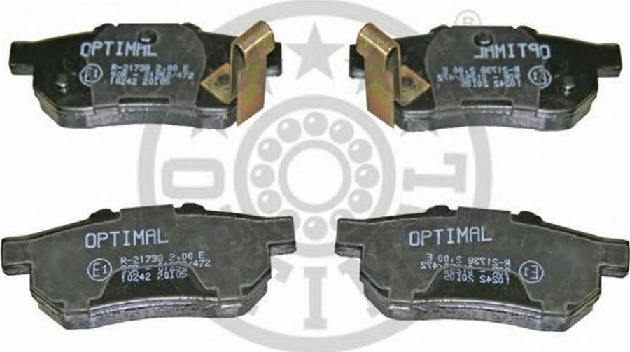 Optimal 10242 - Bremžu uzliku kompl., Disku bremzes www.autospares.lv