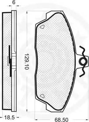 Optimal 10259 - Тормозные колодки, дисковые, комплект www.autospares.lv