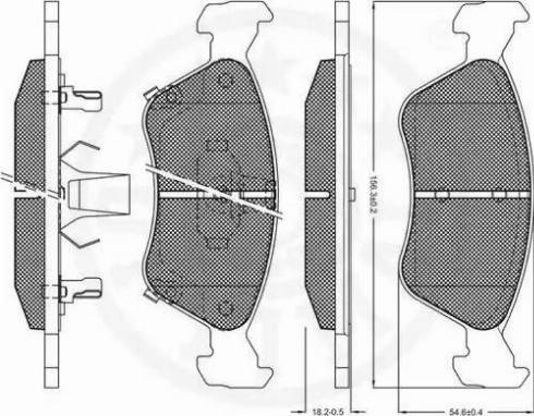 Optimal 10267 - Тормозные колодки, дисковые, комплект www.autospares.lv