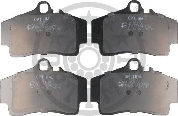 Optimal 10213 - Тормозные колодки, дисковые, комплект www.autospares.lv