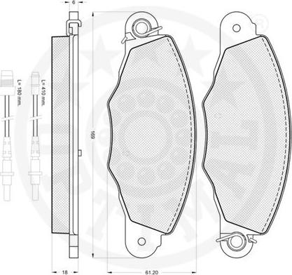 Optimal 10224 - Bremžu uzliku kompl., Disku bremzes www.autospares.lv