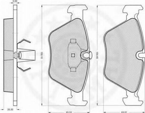 Optimal 10279 - Bremžu uzliku kompl., Disku bremzes www.autospares.lv