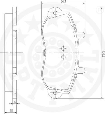 Optimal 10270 - Bremžu uzliku kompl., Disku bremzes www.autospares.lv