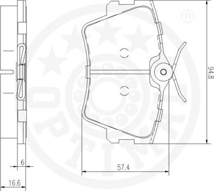 Optimal 10277 - Brake Pad Set, disc brake www.autospares.lv