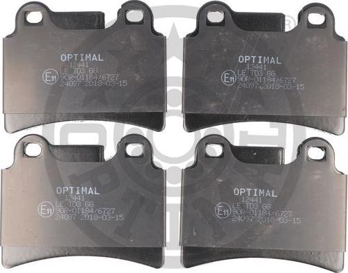 Optimal 12441 - Bremžu uzliku kompl., Disku bremzes autospares.lv