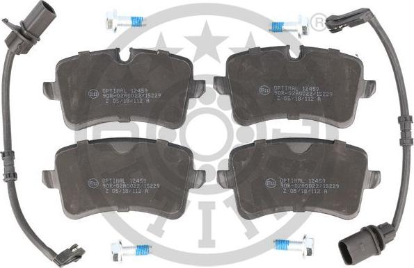 Optimal BP-12459 - Brake Pad Set, disc brake www.autospares.lv