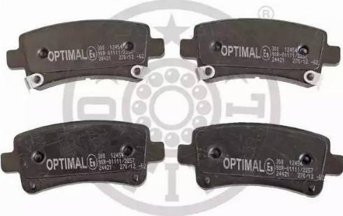 Optimal 12454 - Bremžu uzliku kompl., Disku bremzes www.autospares.lv