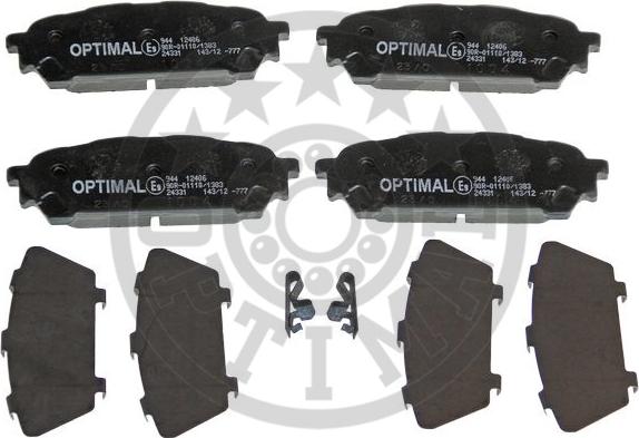 Optimal 12406 - Bremžu uzliku kompl., Disku bremzes www.autospares.lv