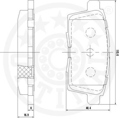 Optimal 12485 - Brake Pad Set, disc brake www.autospares.lv