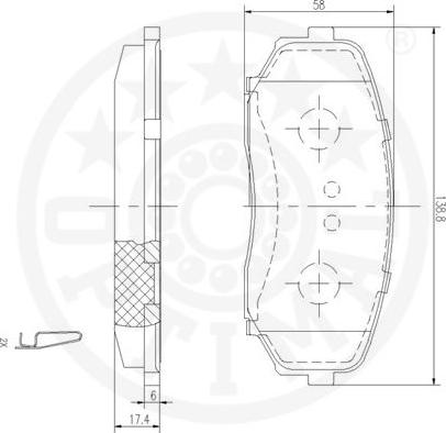 Optimal 12486 - Bremžu uzliku kompl., Disku bremzes www.autospares.lv