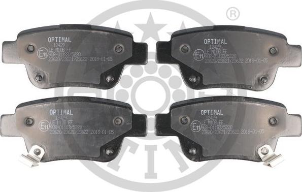 Optimal BP-12429 - Bremžu uzliku kompl., Disku bremzes autospares.lv