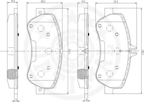 Optimal 12473 - Bremžu uzliku kompl., Disku bremzes www.autospares.lv