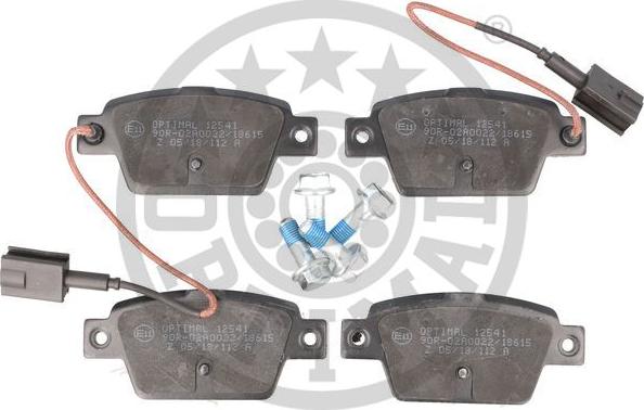 Optimal 12541 - Bremžu uzliku kompl., Disku bremzes www.autospares.lv