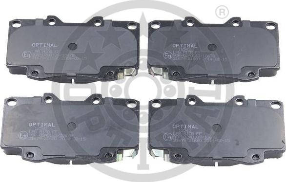 Optimal 12543 - Brake Pad Set, disc brake www.autospares.lv