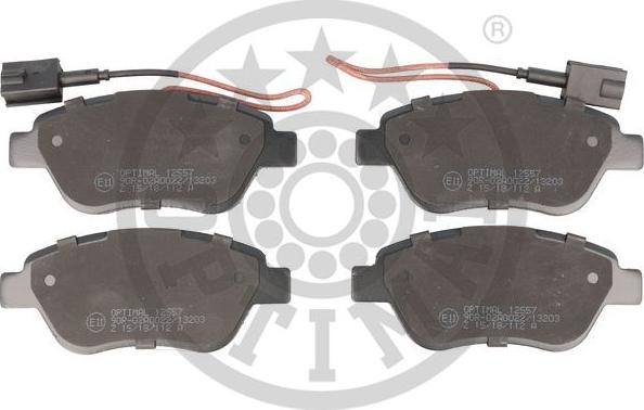 Optimal 12557 - Brake Pad Set, disc brake www.autospares.lv