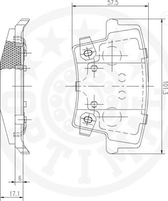 Optimal 12569 - Bremžu uzliku kompl., Disku bremzes www.autospares.lv