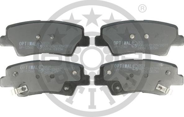 Optimal 12560 - Тормозные колодки, дисковые, комплект www.autospares.lv