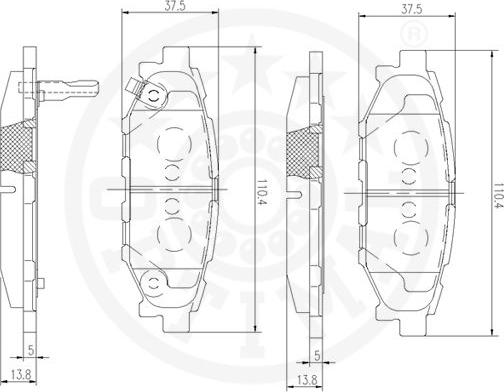 Optimal 12563 - Bremžu uzliku kompl., Disku bremzes www.autospares.lv