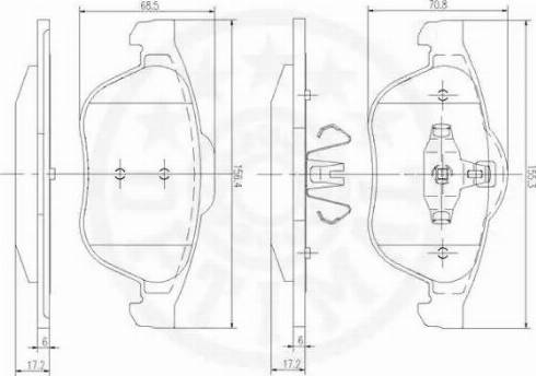 Optimal 12504 - Bremžu uzliku kompl., Disku bremzes www.autospares.lv