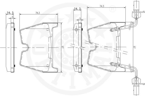 Optimal 12517 - Bremžu uzliku kompl., Disku bremzes www.autospares.lv