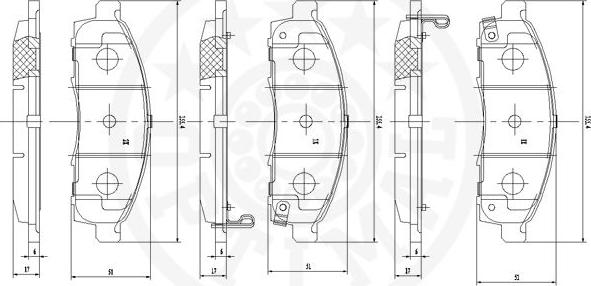 Optimal 12537 - Bremžu uzliku kompl., Disku bremzes www.autospares.lv