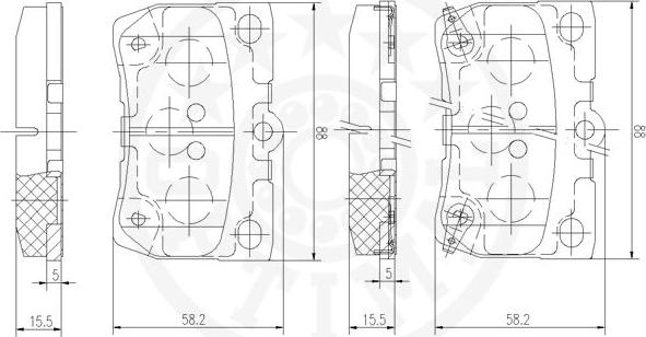 Optimal 12528 - Bremžu uzliku kompl., Disku bremzes www.autospares.lv