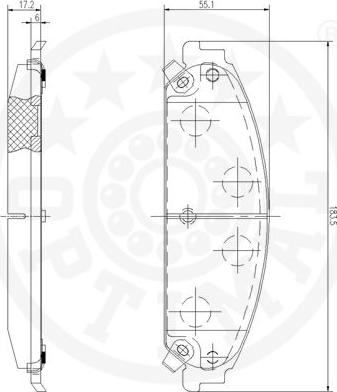 Optimal 12578 - Bremžu uzliku kompl., Disku bremzes www.autospares.lv